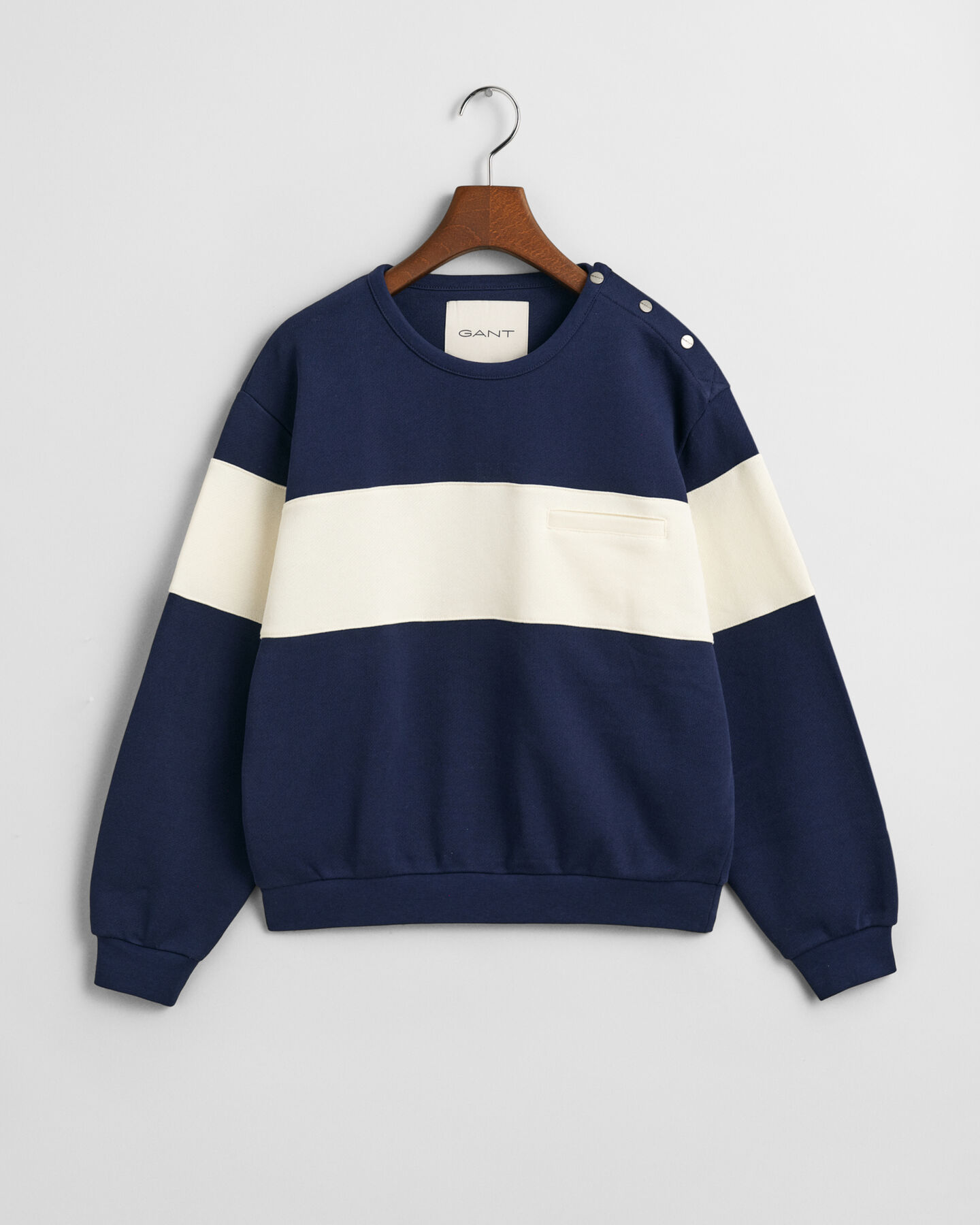 Color Blocked Crew Neck Sweatshirt