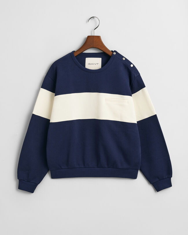 Color Blocked Crew Neck Sweatshirt