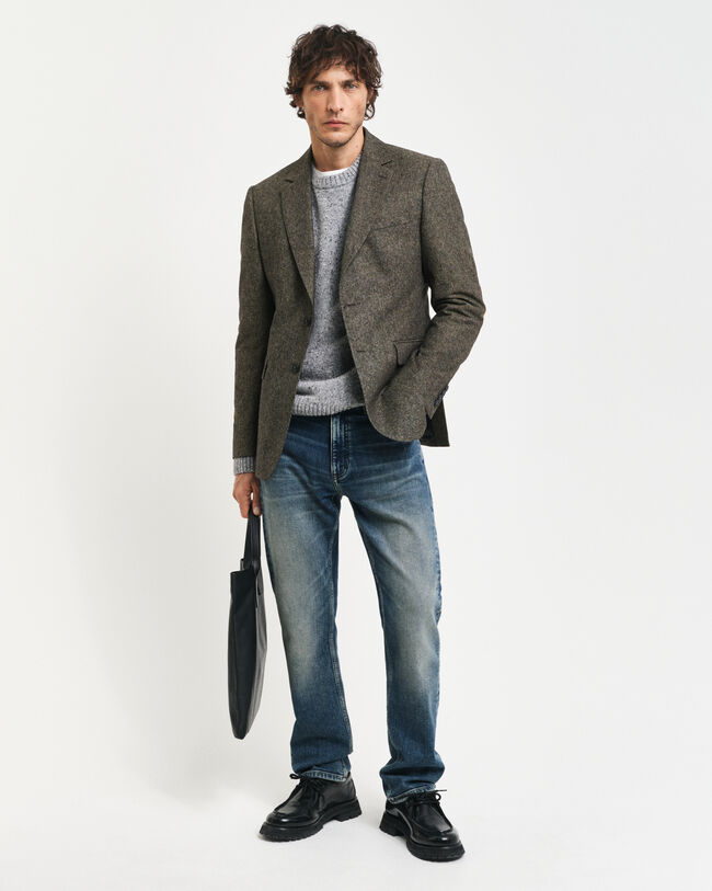 Wool Nepps Crew Neck Sweater