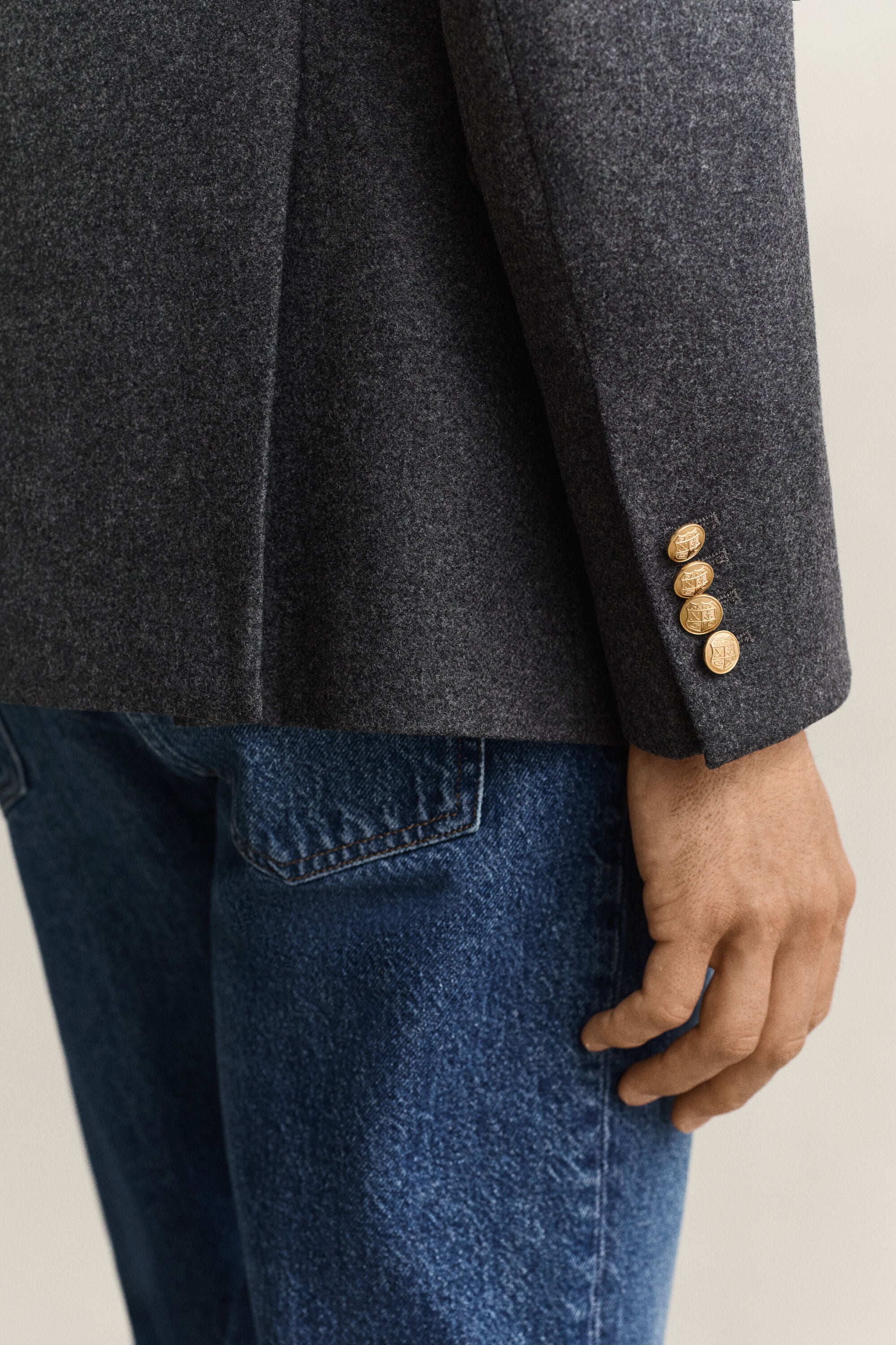 Classic Flannel Wool Club Blazer
