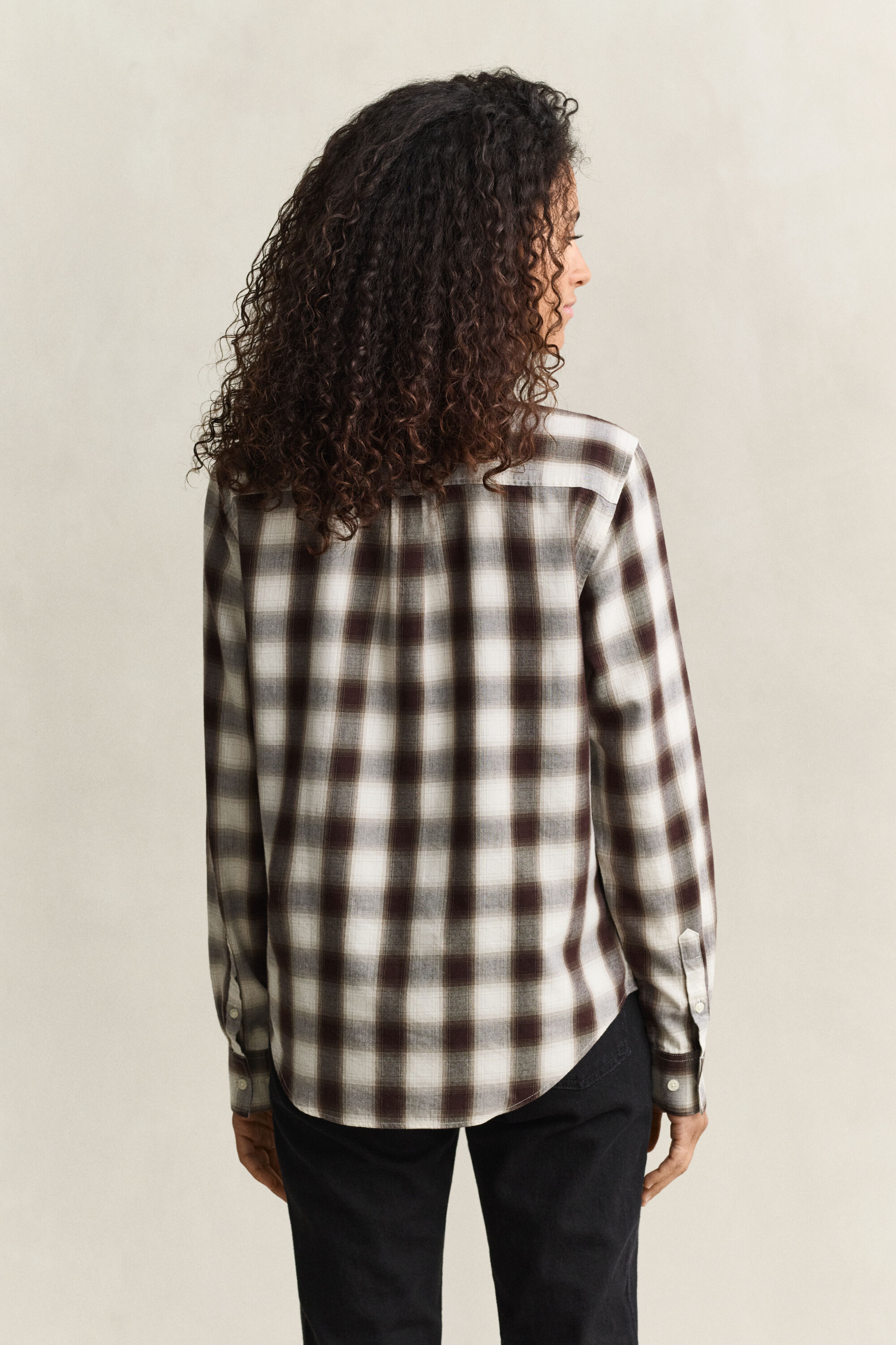 Regular Flannel Shirt — DEEP BROWN