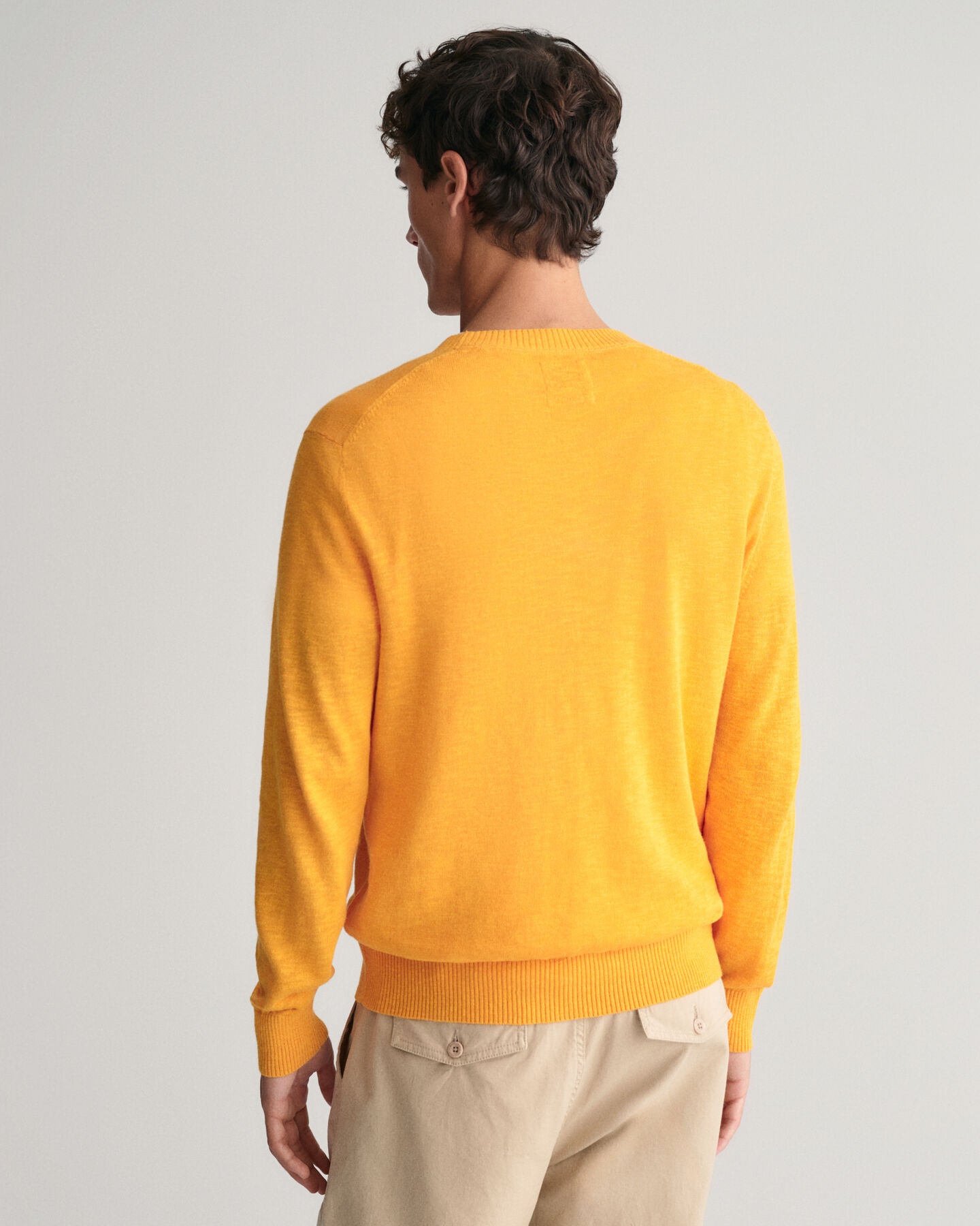 Cotton Linen Crew Neck Sweater