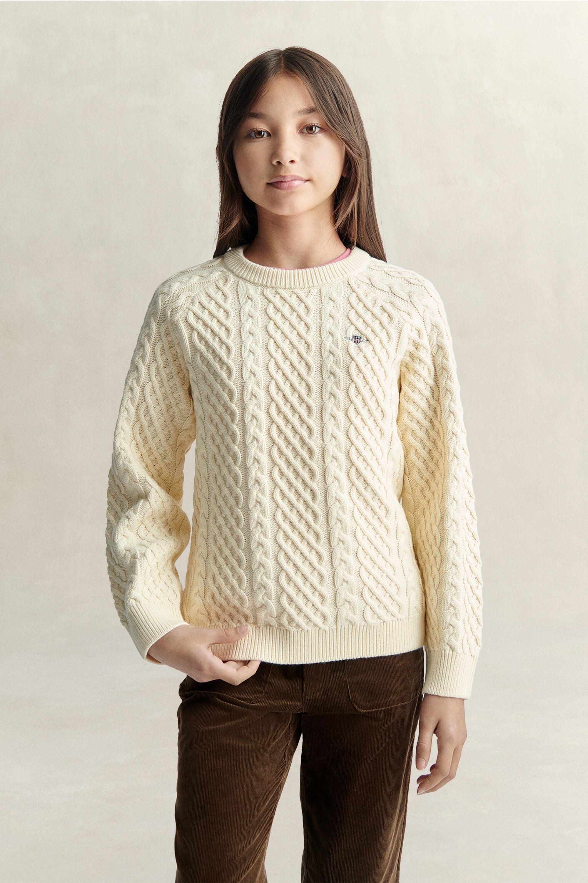 Teen Girls Chunky Cable Knit Sweater