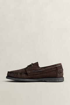 Yardport Suede Boat Shoes — DARK BROWN 4