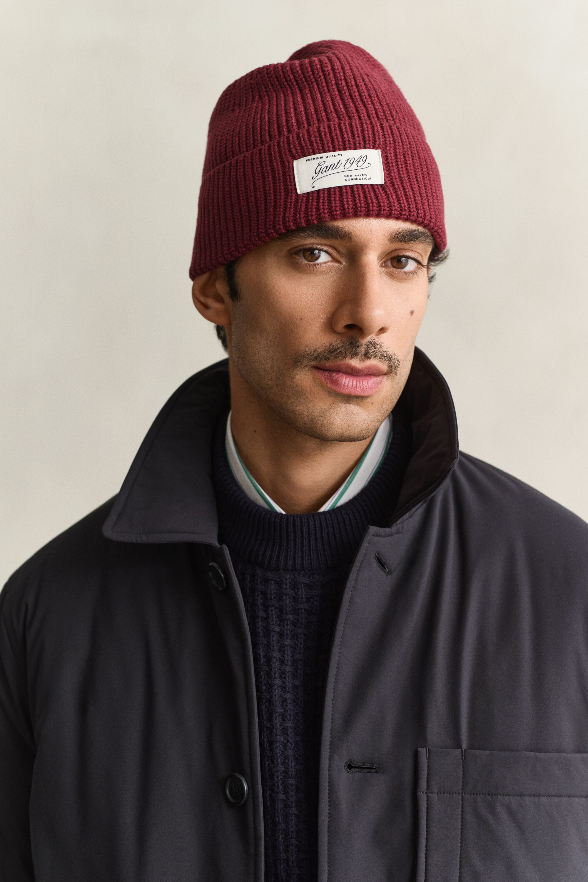 Ribbed Logo Beanie