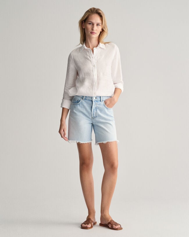 Regular Fit Linen Chambray Shirt