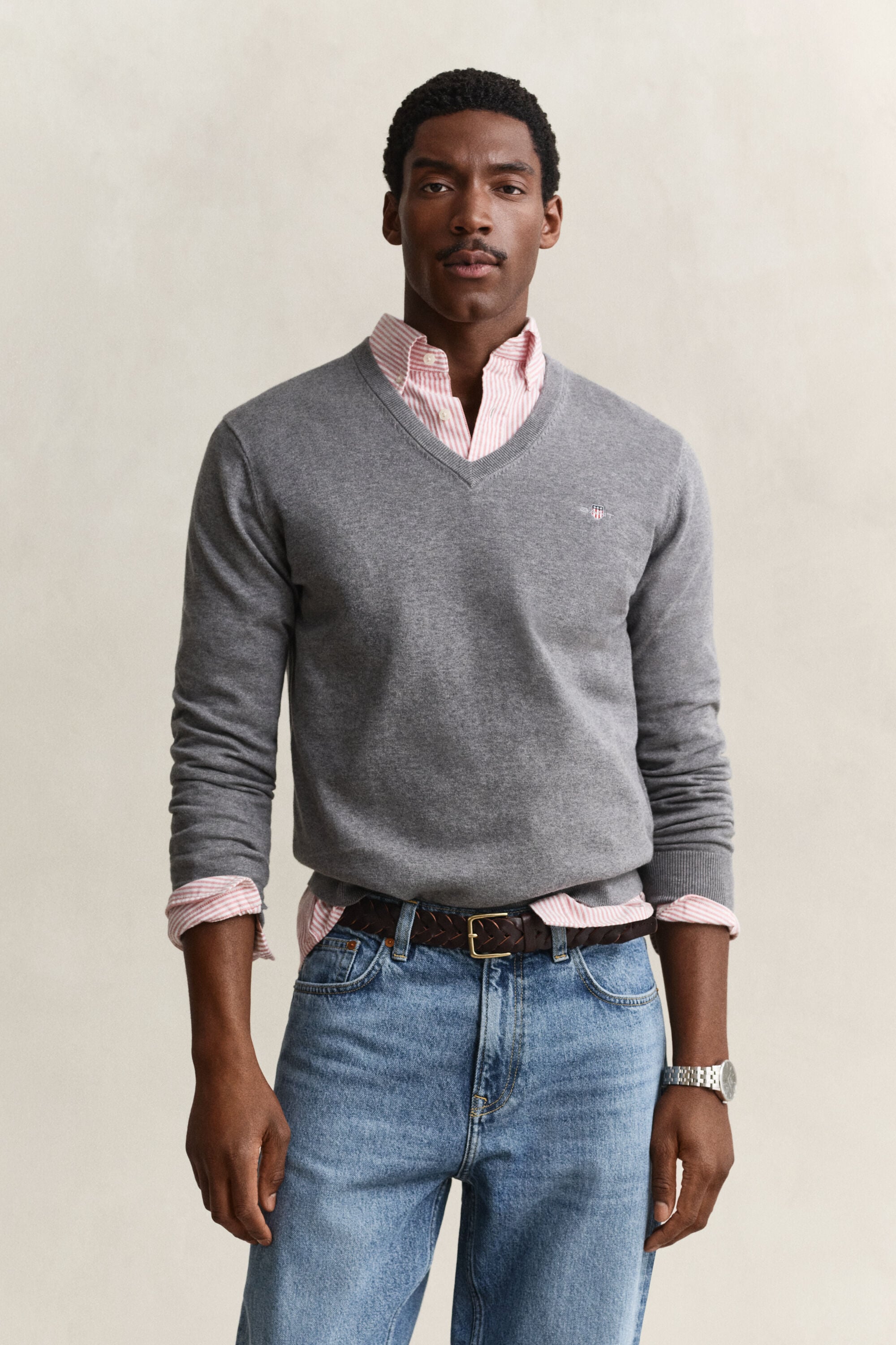 Classic Cotton V-Neck Sweater