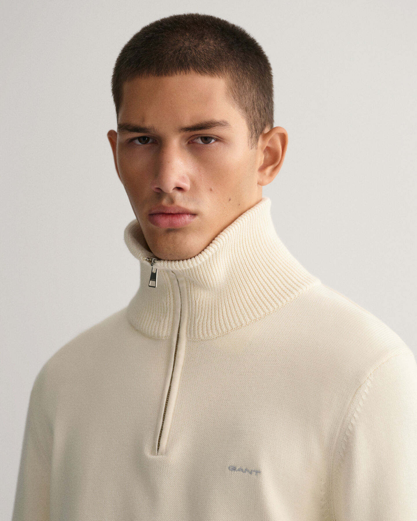 Supima Cotton Half-Zip Sweater