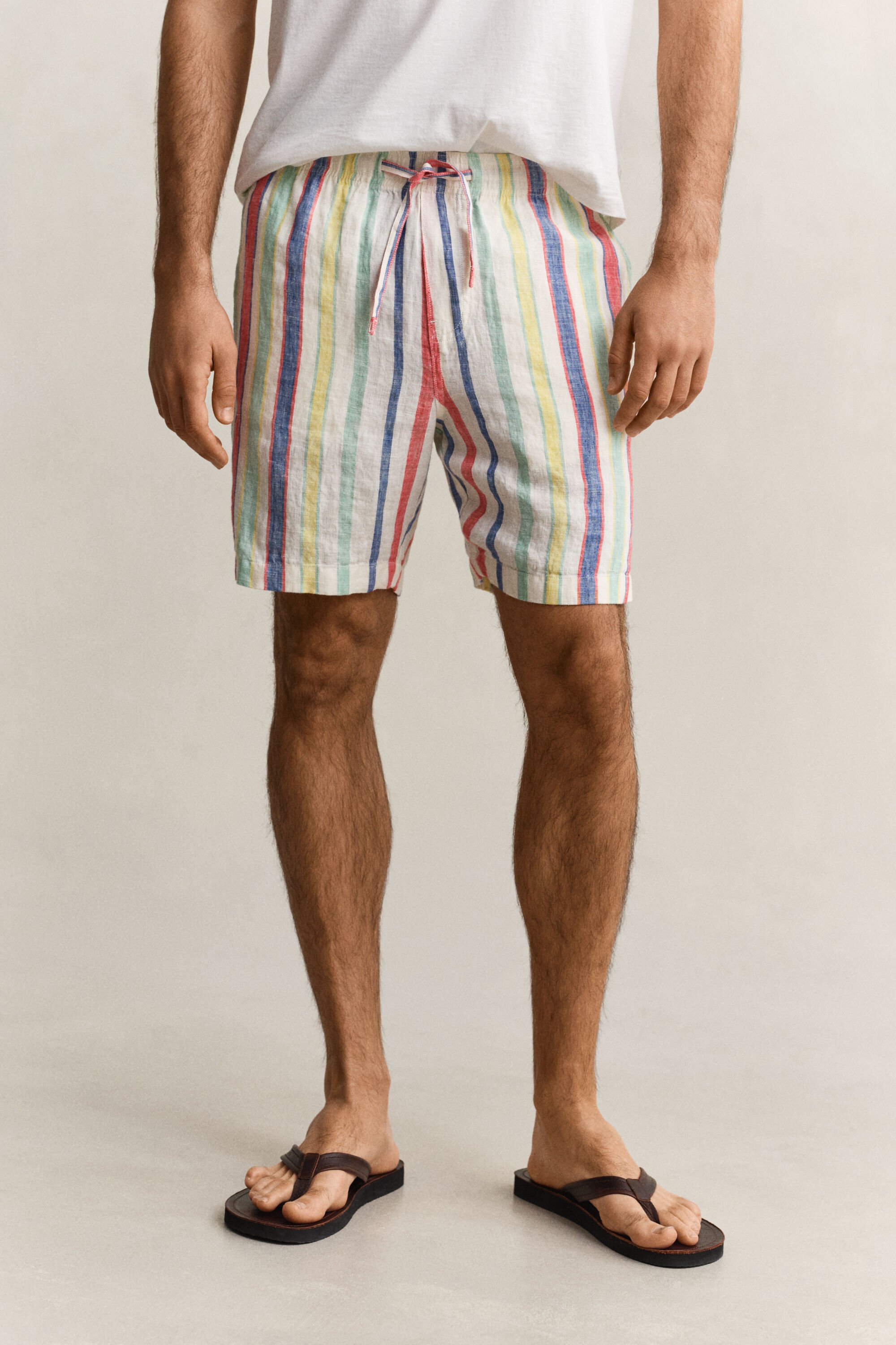 Striped Linen Shorts