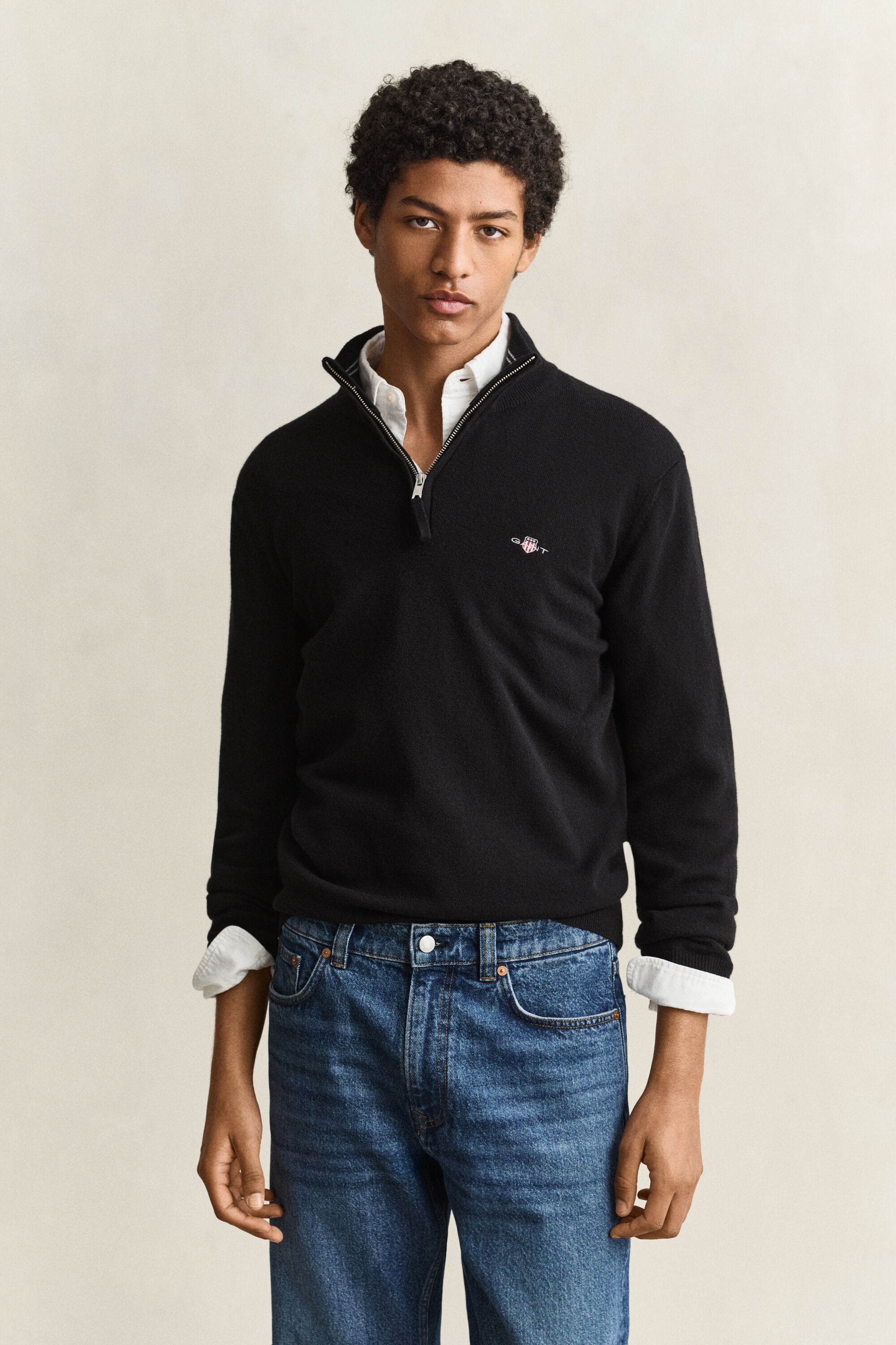 Lambswool Half-Zip Sweater