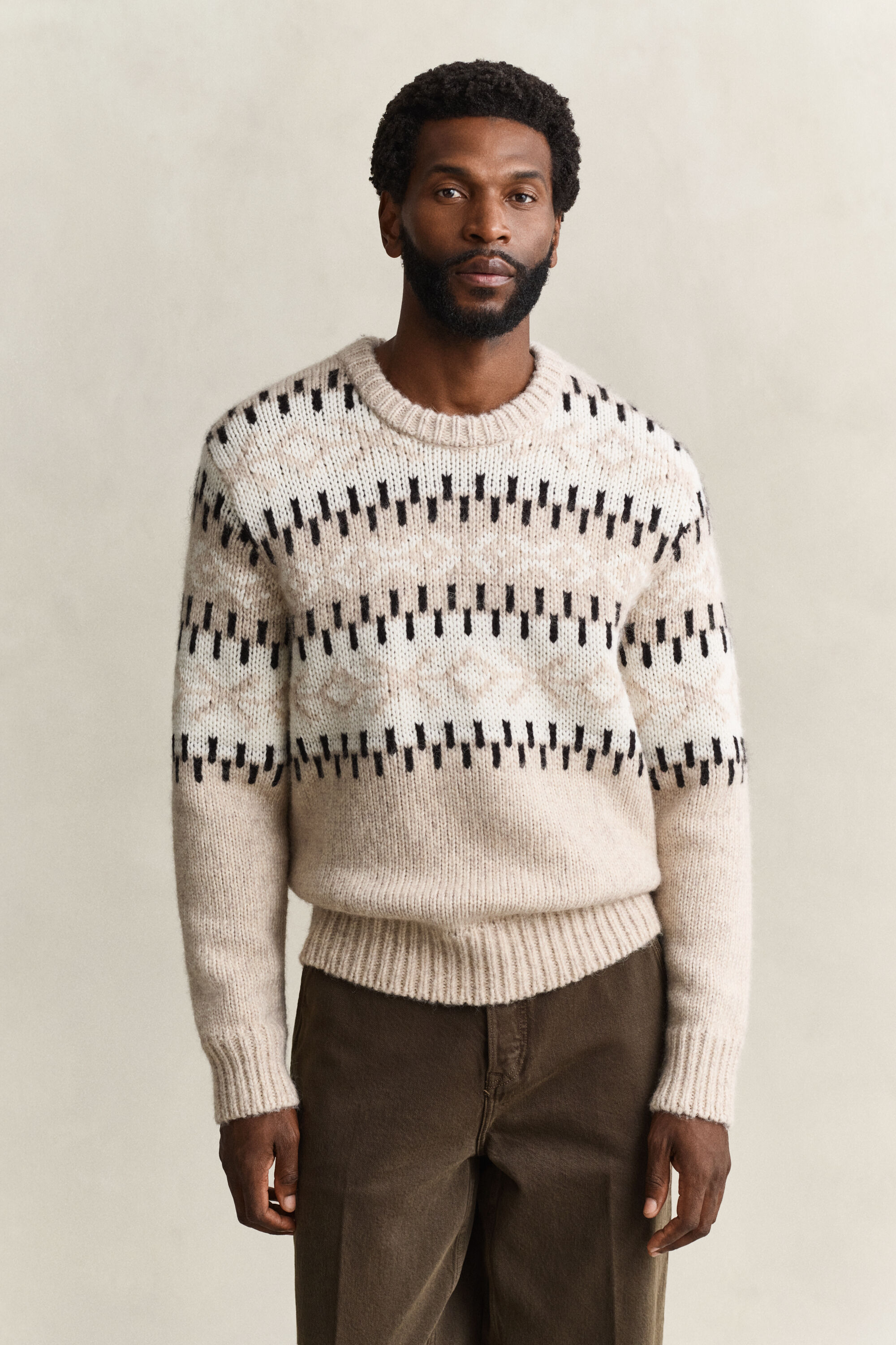 Alpaca Wool Blend Jacquard Sweater