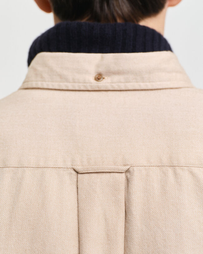 Regular Fit Flannel Herringbone Shirt