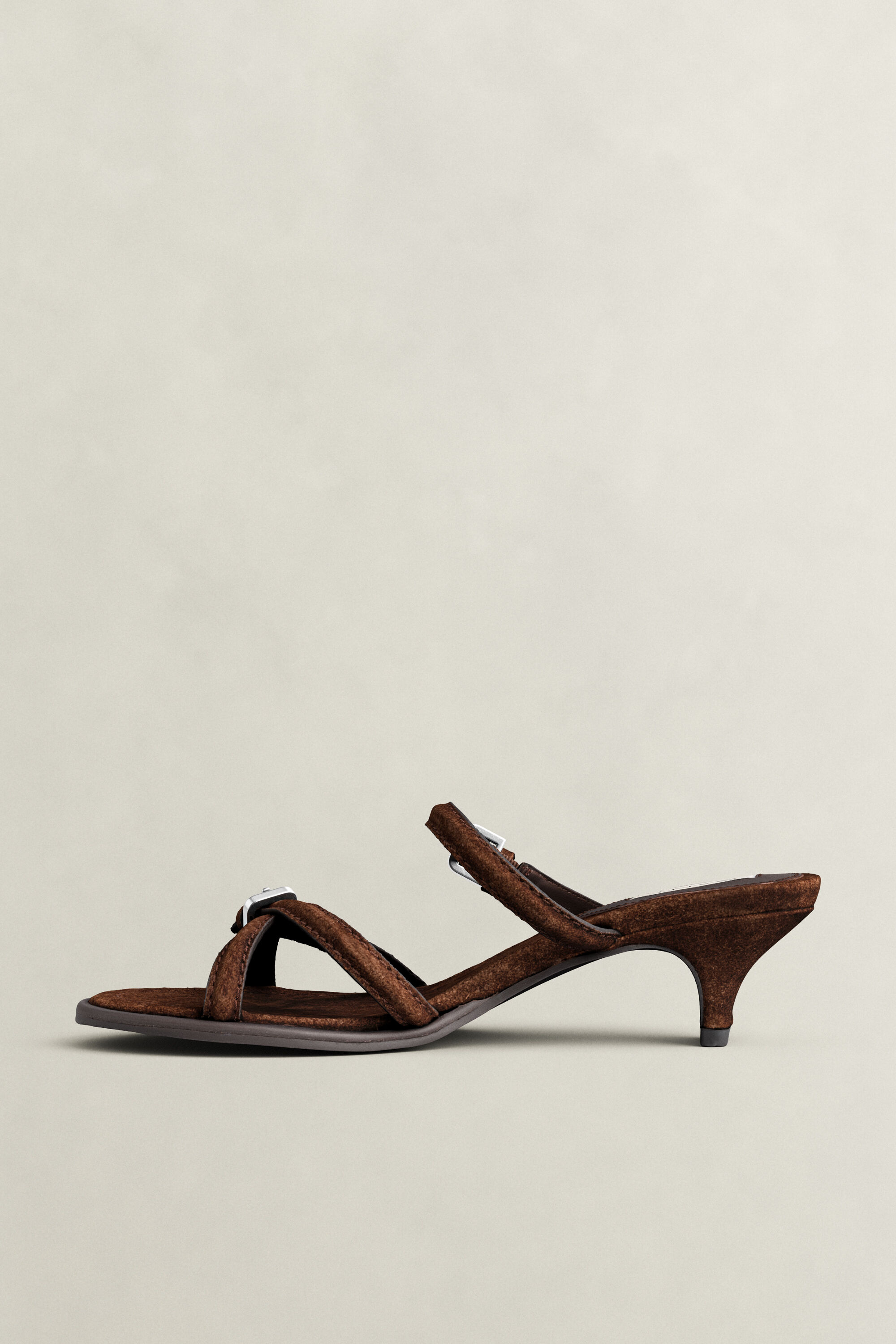 Talzy Suede Sandals — DARK BROWN