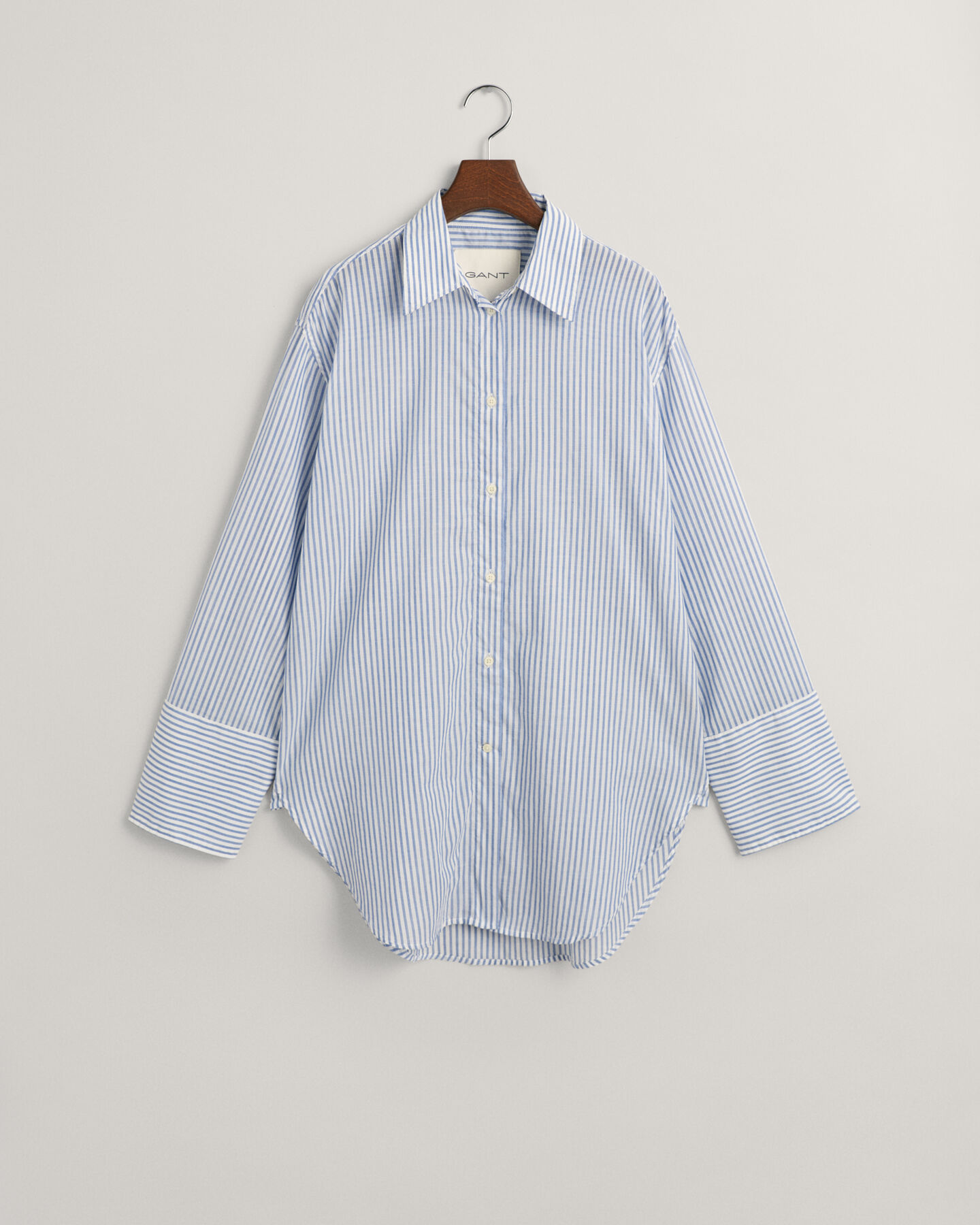 Relaxed Fit Wide Cuff Striped Shirt