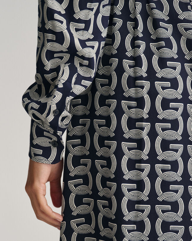 G Patterned Shirt Dress