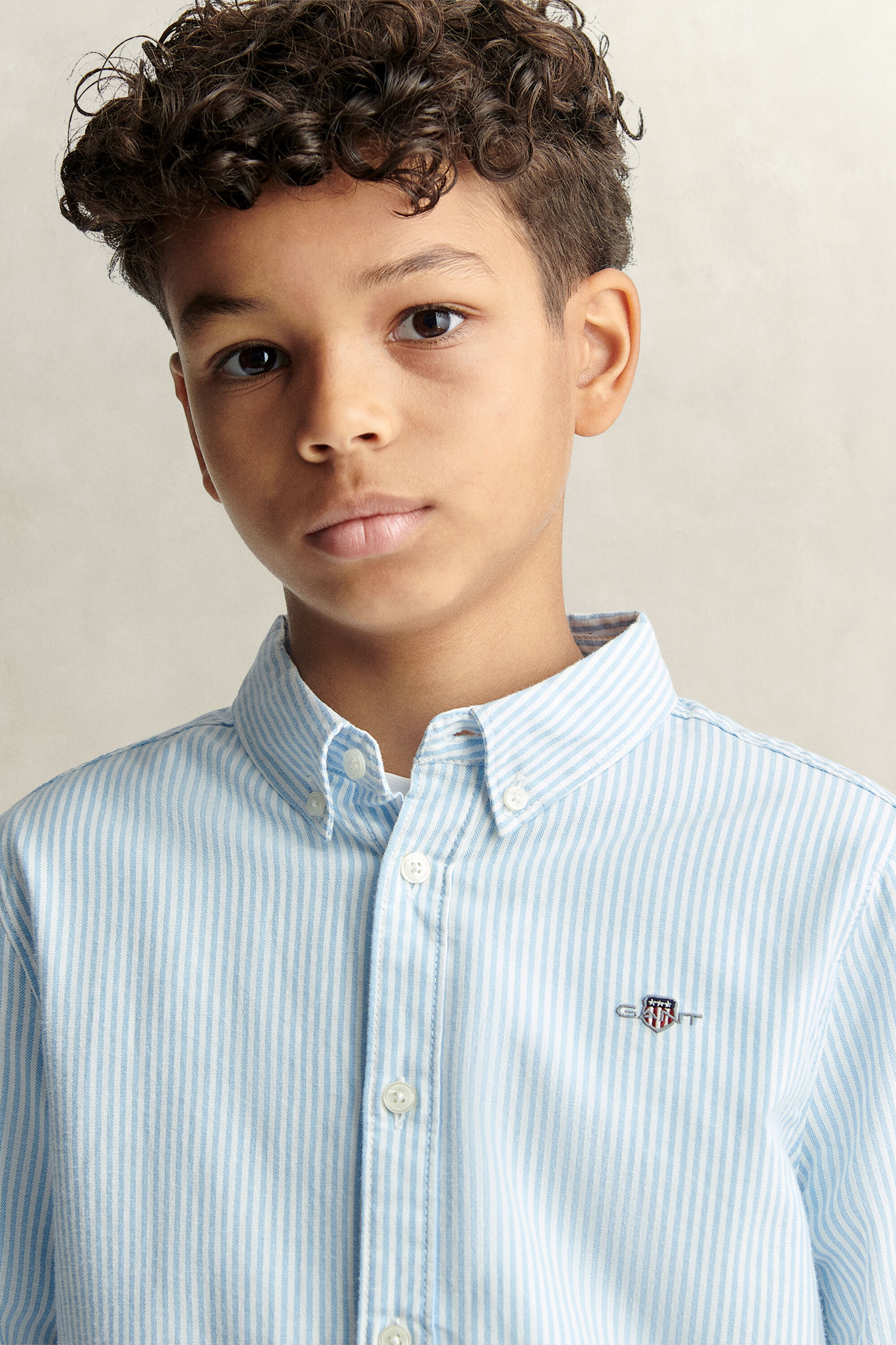 Teen Boys Shield Striped Oxford Shirt