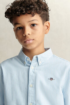 Teen Boys Shield Striped Oxford Shirt — LIGHT BLUE 4
