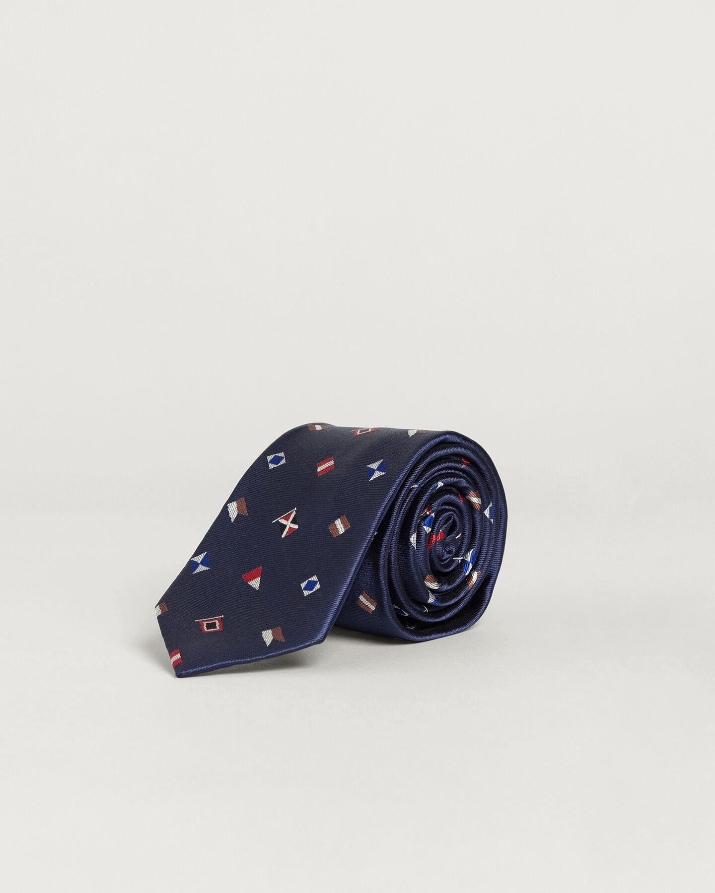 Sailing Print Silk Tie