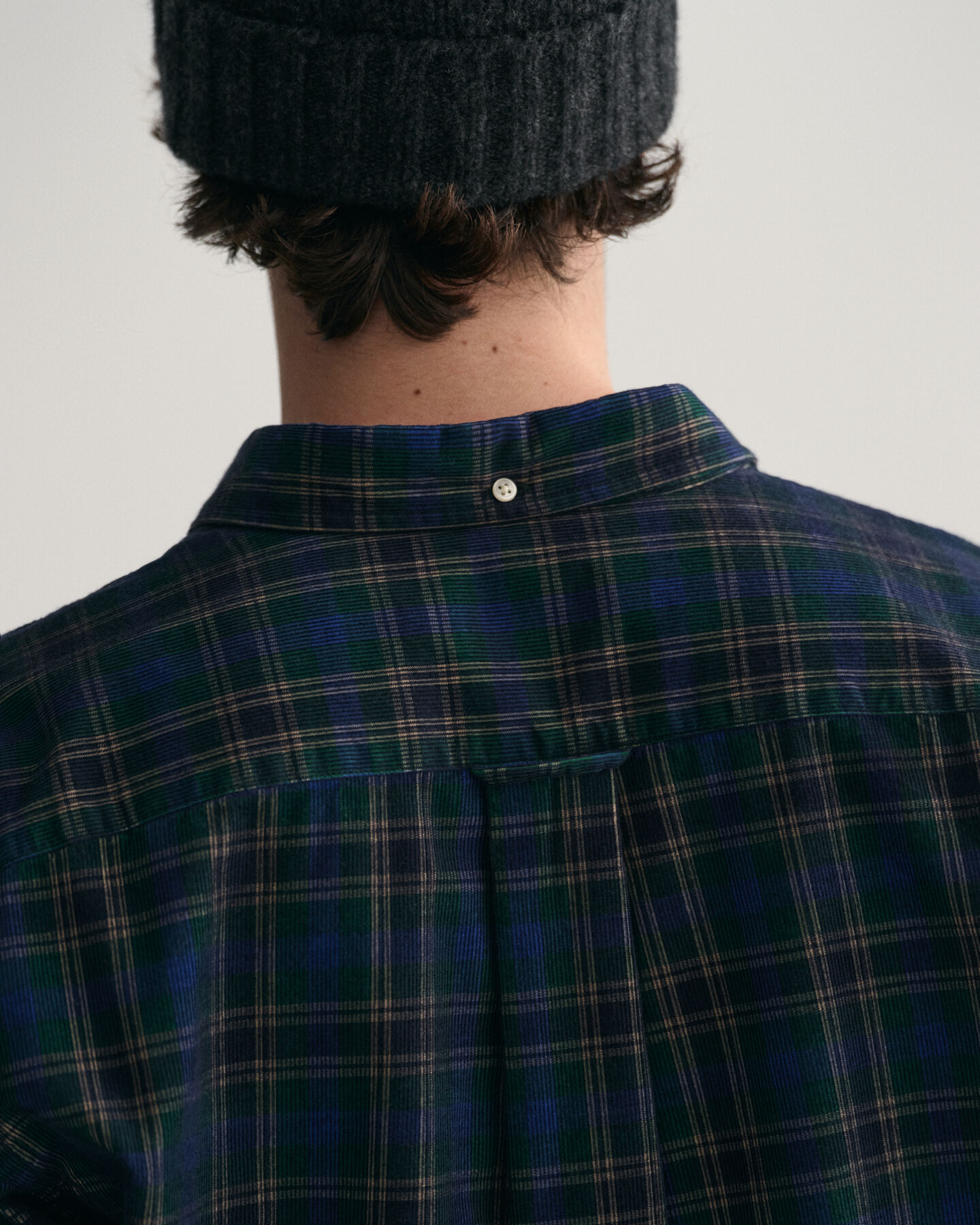 Regular Fit Checked Corduroy Shirt