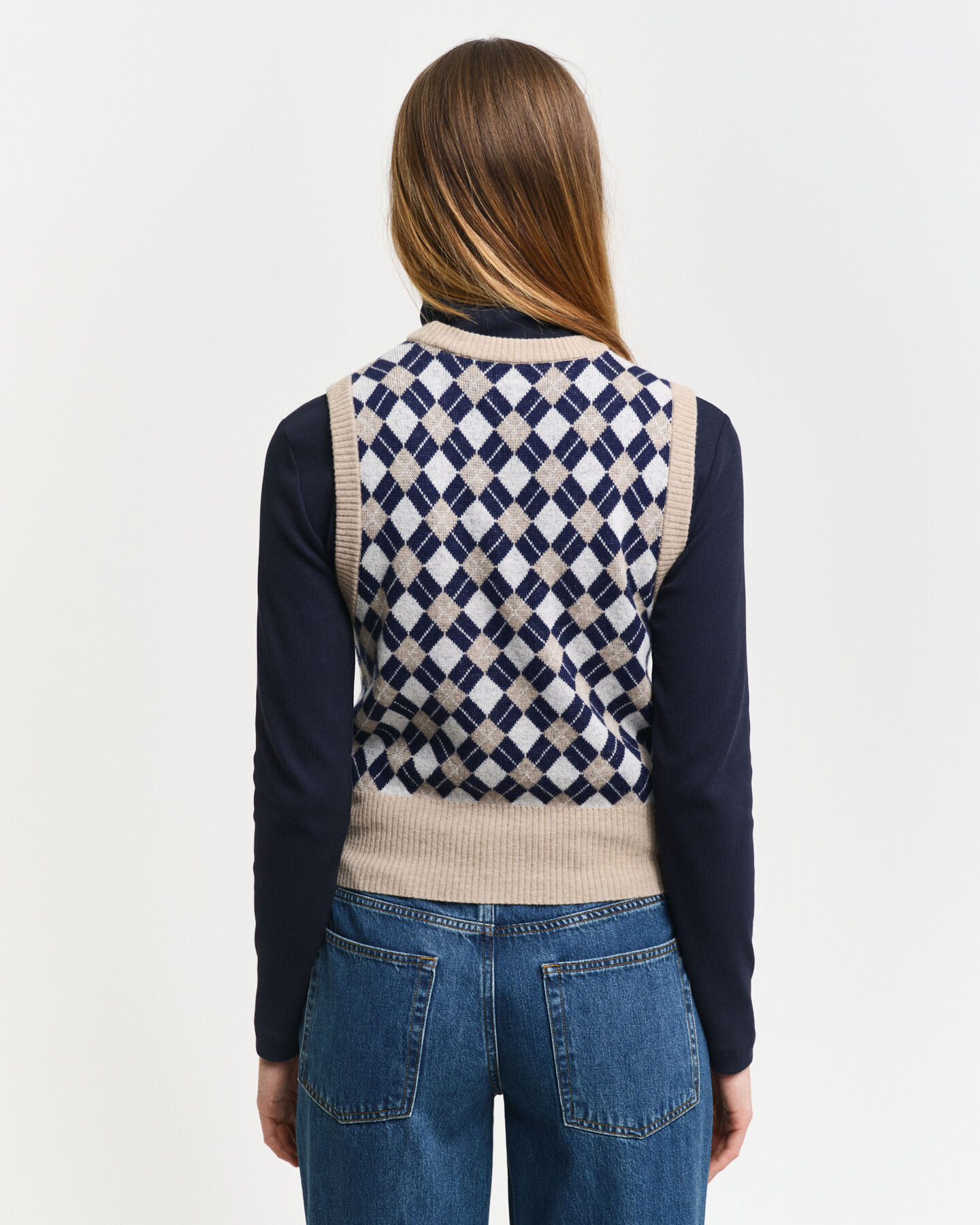 Argyle Crew Neck Sweater Vest