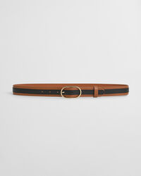 Striped Leather Belt