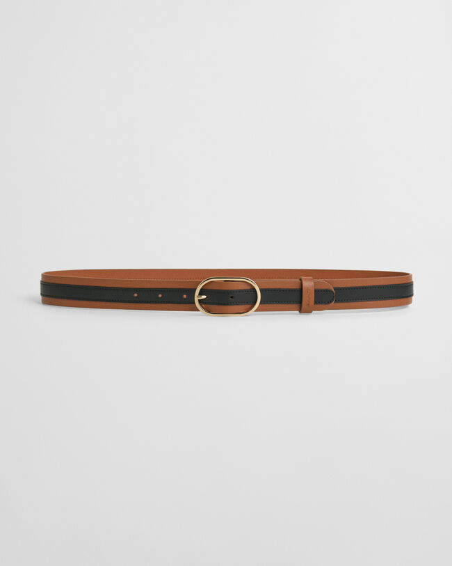 Striped Leather Belt