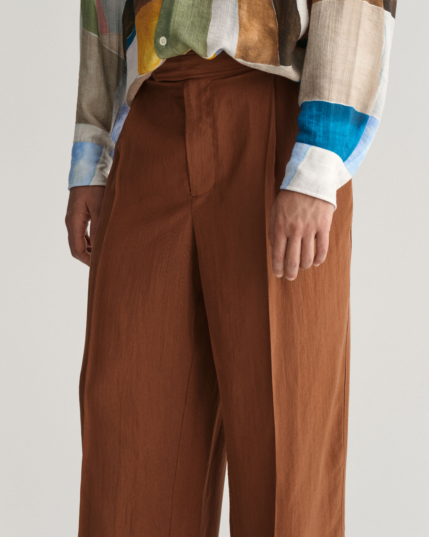 Relaxed Fit Silk Suit Pants