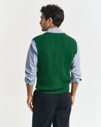 Lambswool Cable Knit Vest