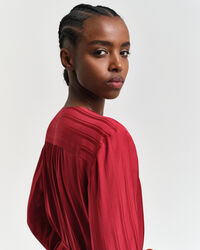 Striped Satin Shirt Dress