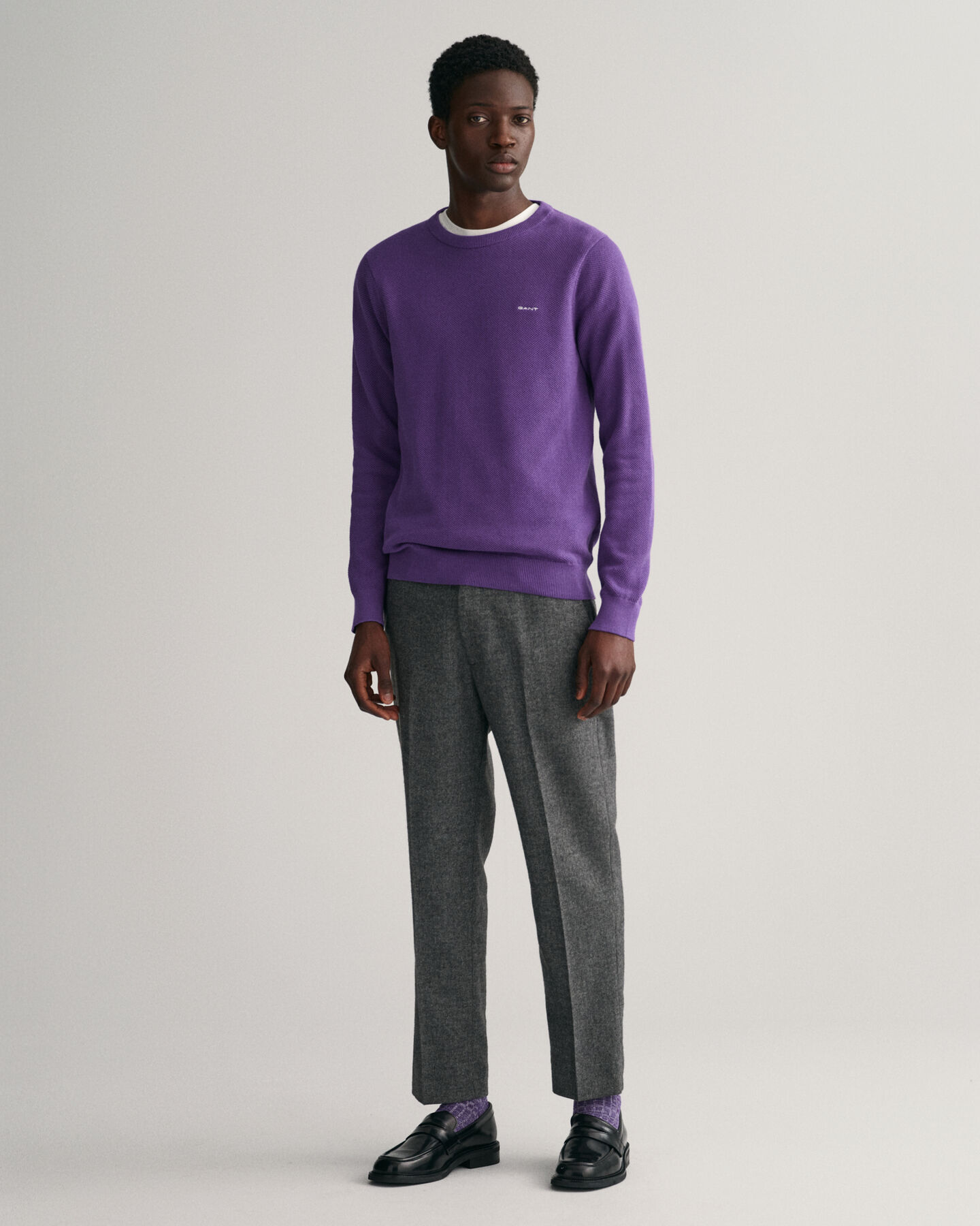 Tapered Herringbone Pants