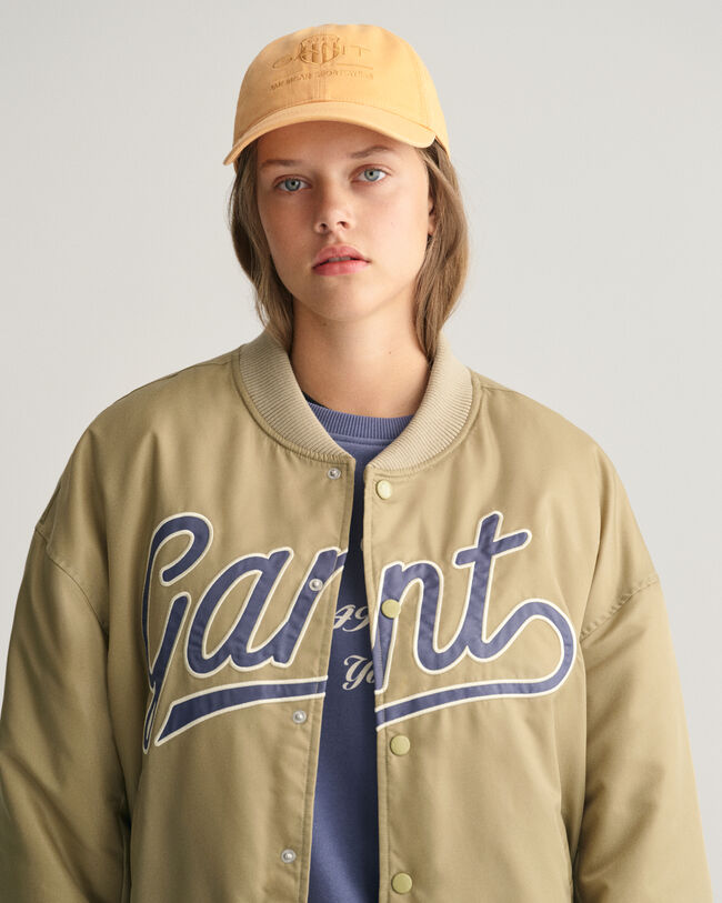 Teens Script Graphic Varsity Jacket