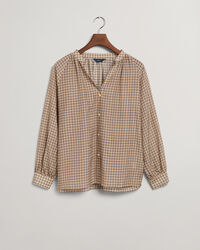 Check Cotton Silk Blouse