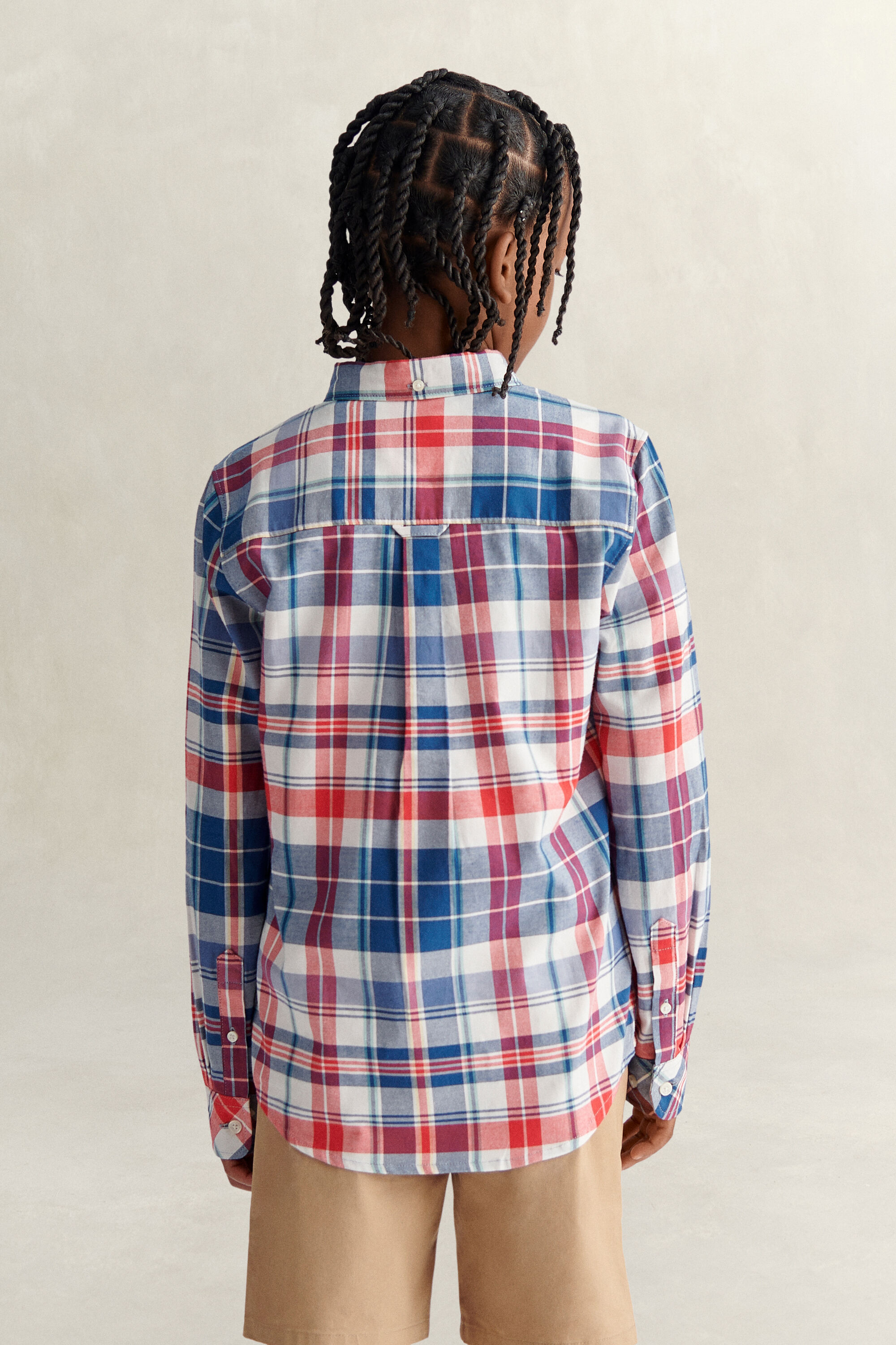 Teen Boys Checked Shirt — FADED DENIM