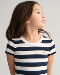 Girls Striped Spin Dress