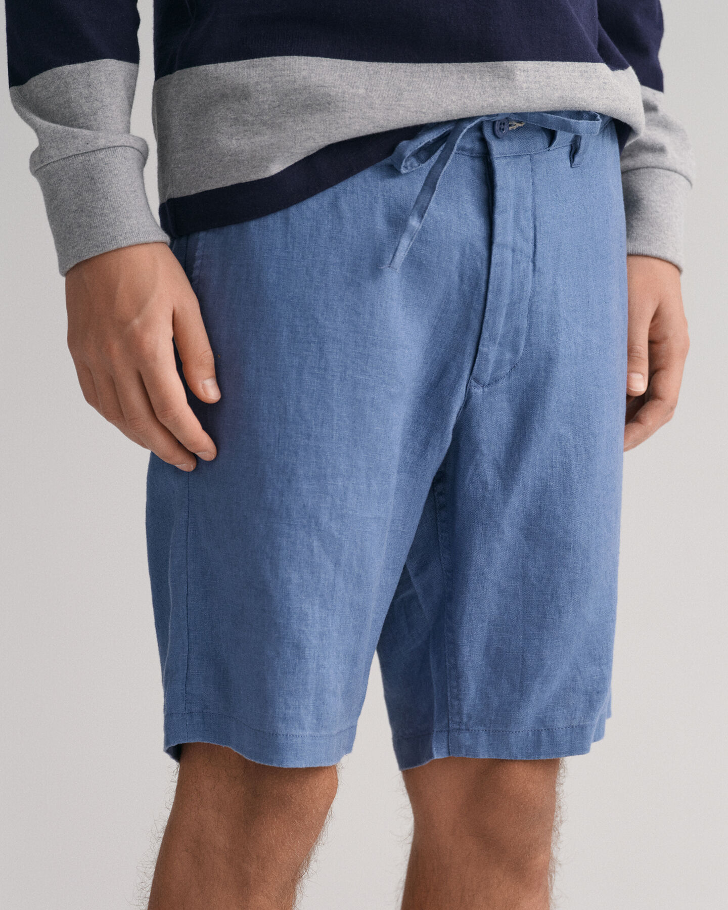 Relaxed Fit Linen Drawstring Shorts