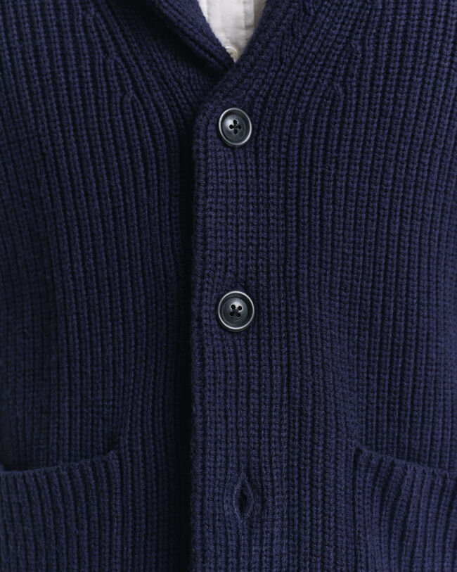 Wool Blend Shawl Collar Cardigan