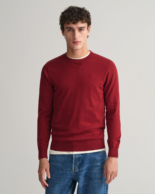 Fine Cotton Crew Neck Sweater
