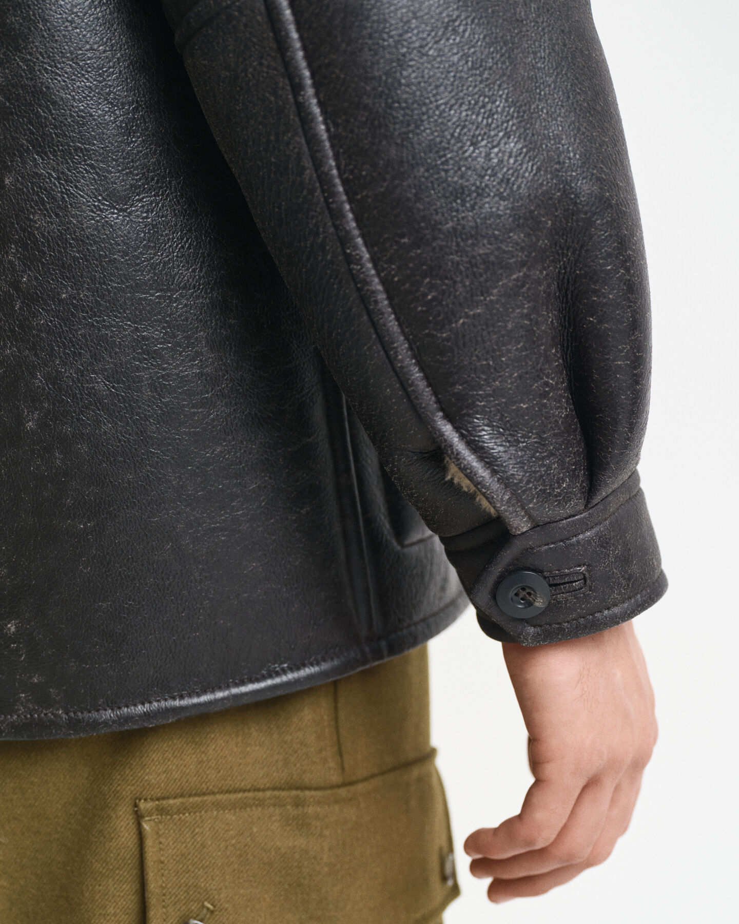 Worn-In Leather Shearling Jacket