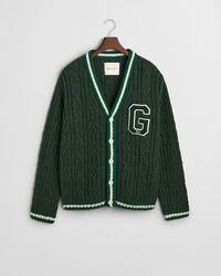 Seasonal G Cable Knit Cardigan