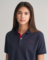 Teens Contrast Piqu&eacute; Polo Shirt