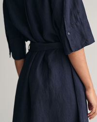 Linen Short Sleeve Shirt Dress