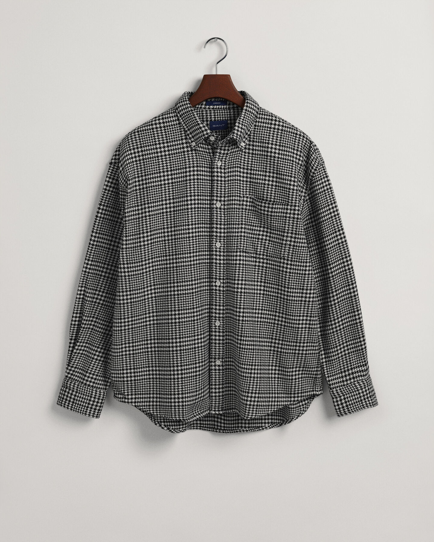 Oversized Houndstooth Cotton Shirt