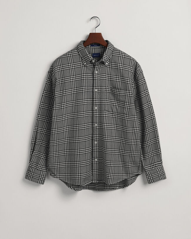 Oversized Houndstooth Cotton Shirt