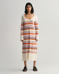 Multi Stripe Crew Neck Dress