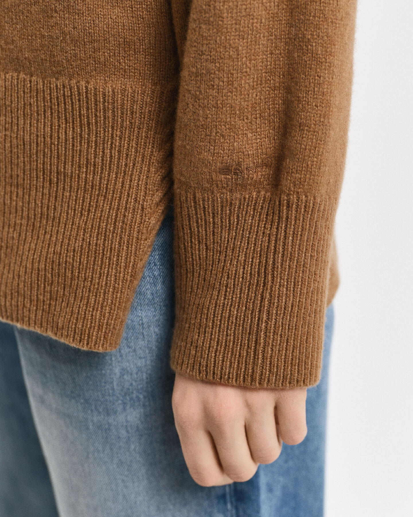 Wool Cashmere Blend Turtleneck Sweater