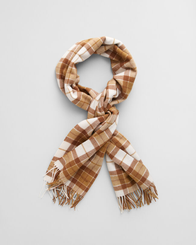 Checked Wool Scarf
