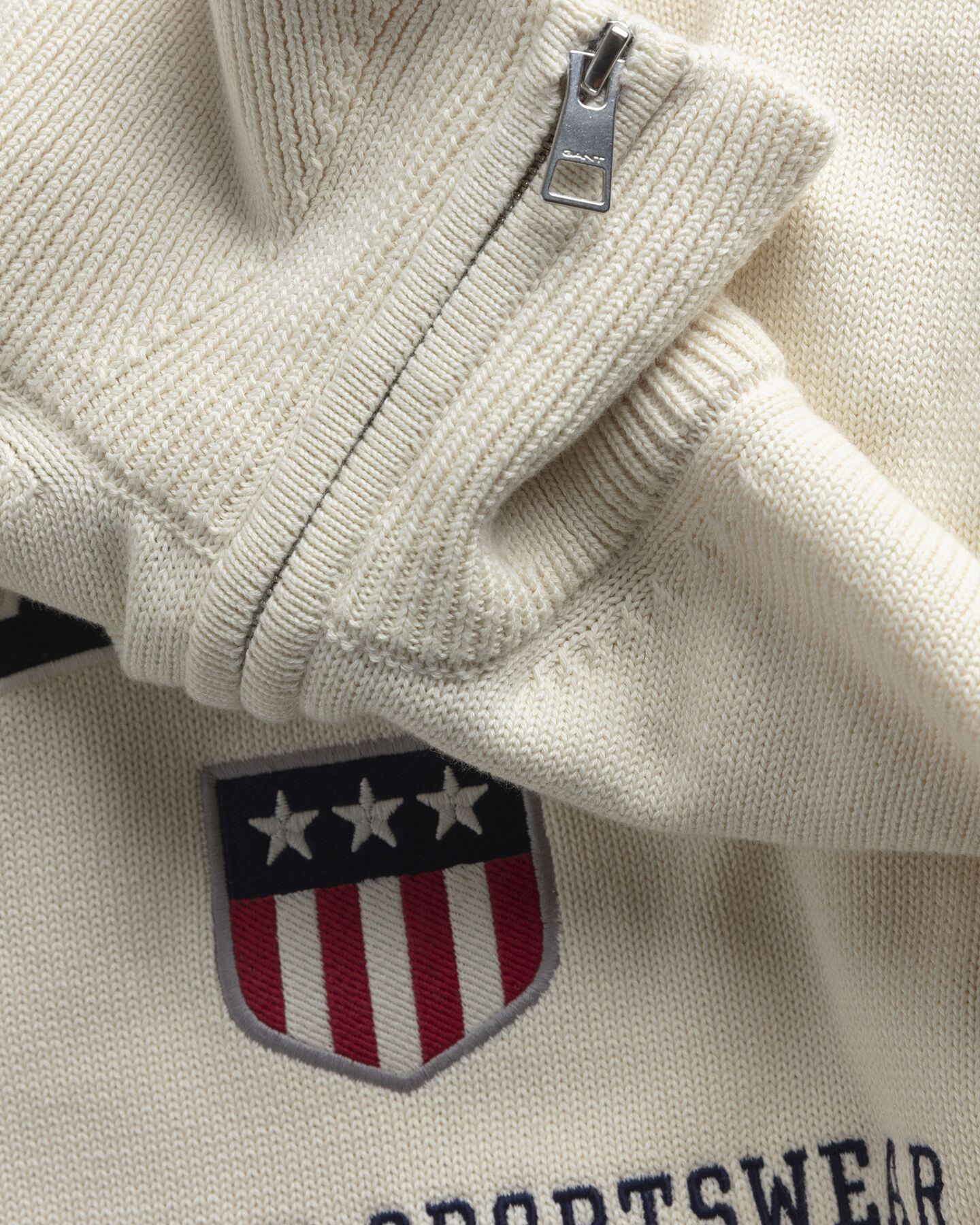 Retro Shield Half-Zip Sweater