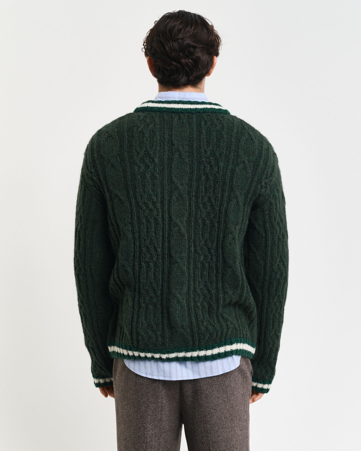 Seasonal G Cable Knit Cardigan