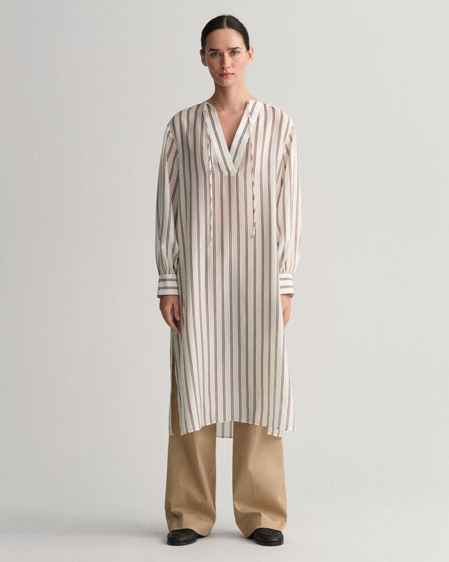 Striped V-Neck Caftan