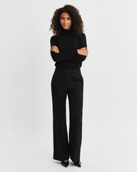Wool Blend Flared Tuxedo Pants